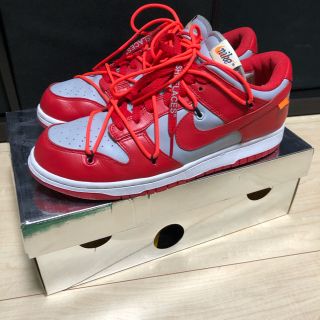 オフホワイト(OFF-WHITE)のNike Dunk Low Off-White University Red(スニーカー)