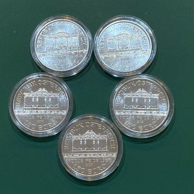 オーストリア ウィーン銀貨(2021年)5枚セット　-1オンス銀貨-エンタメ/ホビー