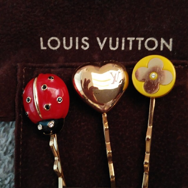 LOUIS VUITTON - 美品ルイ・ヴィトンLOUISVUITTON ヘアピン てんとう虫