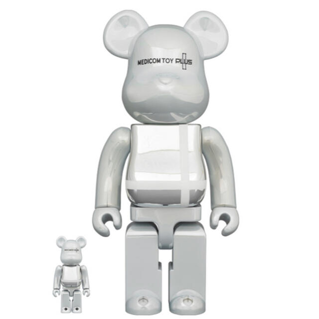 MEDICOM TOY(メディコムトイ)のBE@RBRICK MEDICOM TOY PLUS WHITE CHROME エンタメ/ホビーのフィギュア(その他)の商品写真