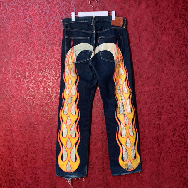 人気提案 EVISU - デニム ペイント 大黒ファイヤーパターン 【希少