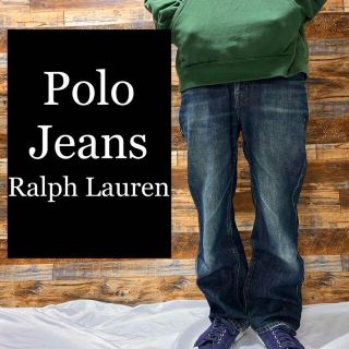 ポロラルフローレン(POLO RALPH LAUREN)のポロジーンズラルフローレン バギージーンズ 太 90sジーパンGパン ワイド古着(デニム/ジーンズ)