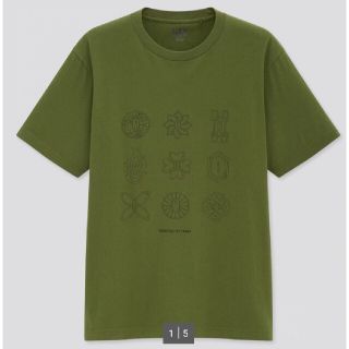 ユニクロ(UNIQLO)の鬼滅の刃 tシャツ/カーキグリーン/Lサイズ(Tシャツ/カットソー(半袖/袖なし))