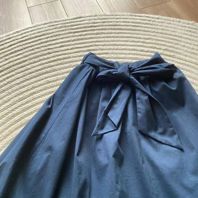 NOSTARGIA ウエストリボン フレアスカート ロング レディースのスカート(ロングスカート)の商品写真