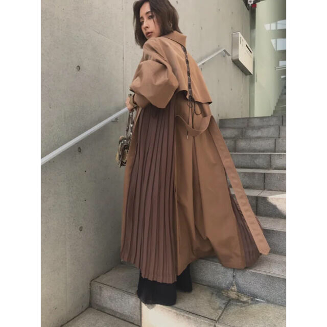 ameri BALLOON SLEEVE PLEATS TRENCH