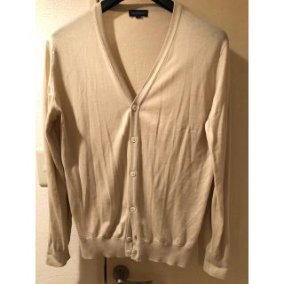 ジョンスメドレー(JOHN SMEDLEY)のジョンスメドレー　JOHN SMEDLEY シーアイランドコットン　Sサイズ　白(カーディガン)