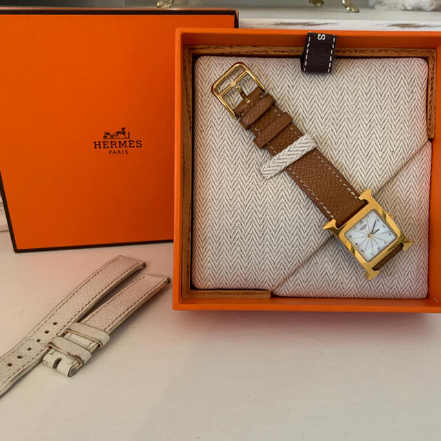 Hermes - HERMES エルメス Ｈウォッチ 腕時計 HH1.210 替ベルト付き