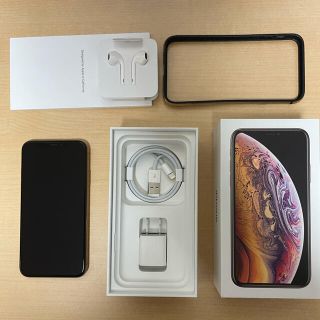 アイフォーン(iPhone)の超美品　iphonexs ゴールド64gb simロック解除(スマートフォン本体)