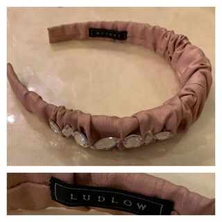 ラドロー(LUDLOW)のラドロー LUDLOW カチューシャ ヘアアクセサリー ピンク ビジュー (カチューシャ)