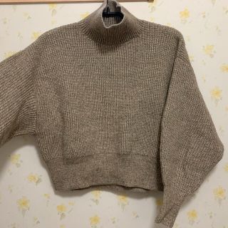 エイチアンドエム(H&M)の【最終値下げ】H&M ベージュ　タートルネックセーター(ニット/セーター)