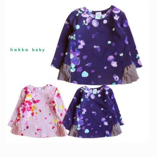 ハッカベビー(hakka baby)のローズペタル　プリント　ミニ裏毛　ハッカベビー　ピンク　今季　今期(Ｔシャツ)