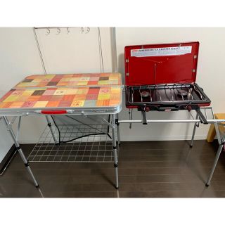 コールマン(Coleman)のスモーキー様専用　コールマン　キッチンテーブル　ツーバーナーコンロ　2点セット(ストーブ/コンロ)