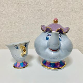 ディズニー(Disney)のポット夫人 チップ ティーセット(キャラクターグッズ)