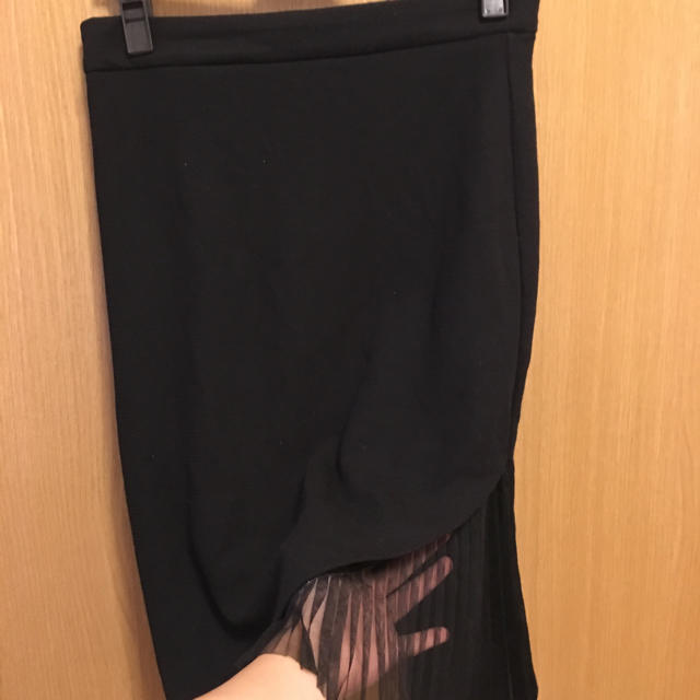 EMODA(エモダ)のEMODA 透けタイトスカート ブラック レディースのスカート(ひざ丈スカート)の商品写真