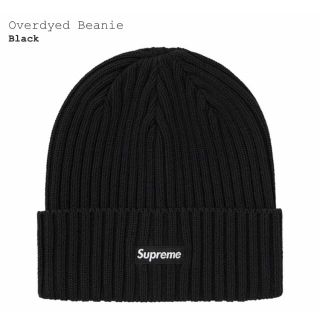 シュプリーム(Supreme)のSupreme Over dyed Beanie 黒　21ss新品ビーニー(ニット帽/ビーニー)