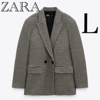 ザラ(ZARA)のyuu様専用⭐︎【新品未使用】ZARA ダブルブレストブレザー　Ｌサイズ(テーラードジャケット)