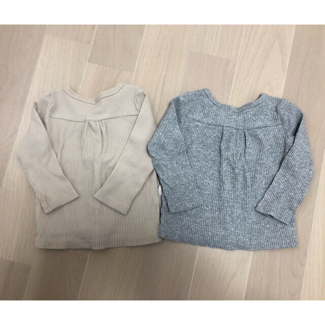 しまむら(シマムラ)のカーディガン　90㎝　×2 着用　双子　美品 キッズ/ベビー/マタニティのキッズ服女の子用(90cm~)(カーディガン)の商品写真