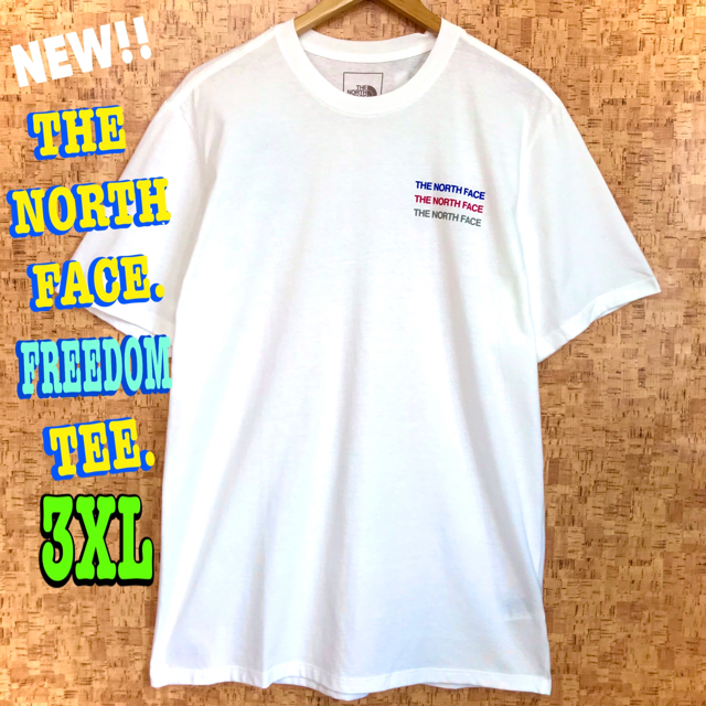 シンプル ♪ ノースフェイス フリーダム Tシャツ 白 4XL 5L