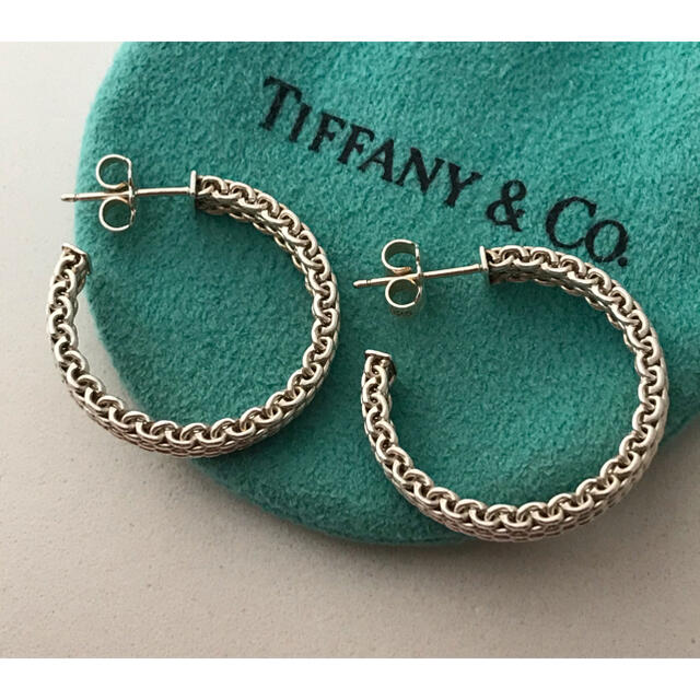 Tiffany & Co.(ティファニー)のTiffany ミディアムサマセットフープピアス 美品 レディースのアクセサリー(ピアス)の商品写真