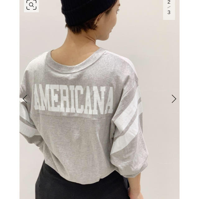 AP STUDIO アメリカーナ　別注フットボール ロングTシャツ グレー