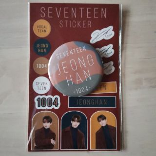 セブンティーン(SEVENTEEN)のSEVENTEEN セブチ　くじ　ジョンハン　缶バッジ+ステッカーセット(K-POP/アジア)