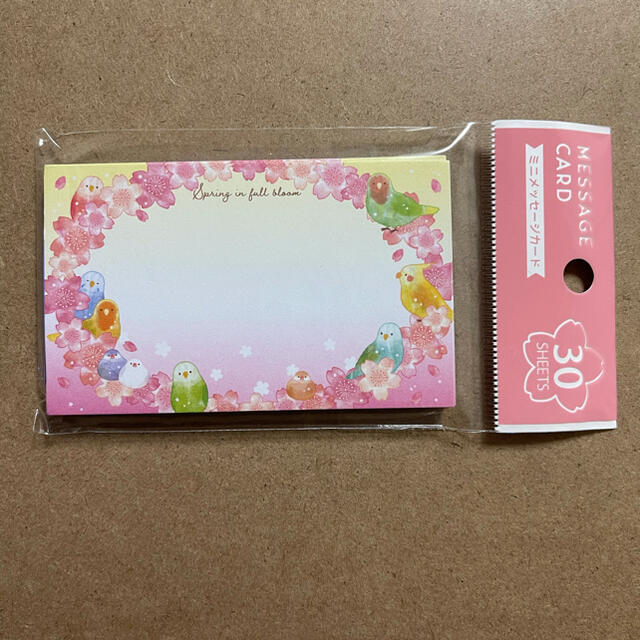 さくら&いちご鳥 ミニメッセージカード キャンドゥ セリア | フリマアプリ ラクマ