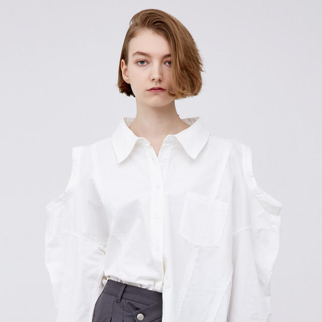 Perforated Big Shirts / WHITE