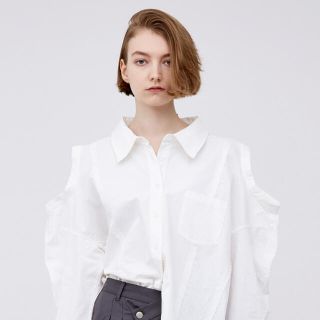 Perforated Big Shirts / WHITE(シャツ/ブラウス(長袖/七分))