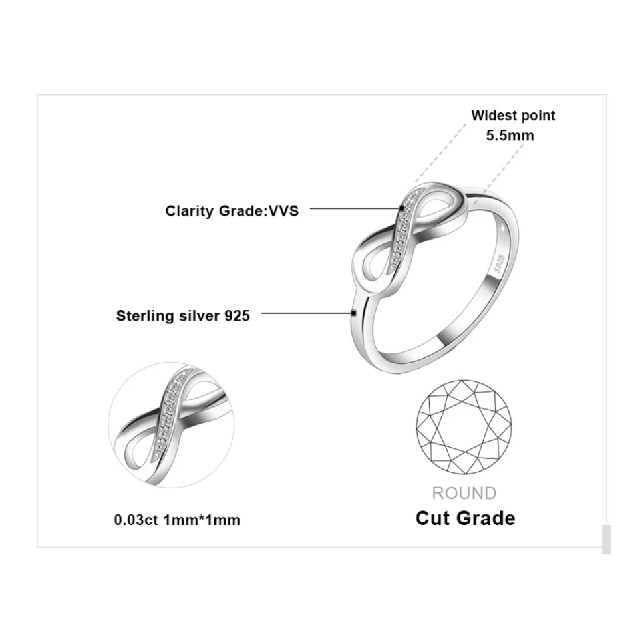 シルバー925   無限大   ∞  インフィニティ リング  11号 レディースのアクセサリー(リング(指輪))の商品写真