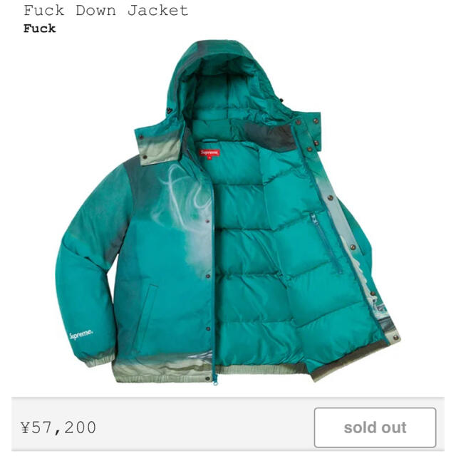 フェイクフ Supreme - supreme Fuck Down Jacket 完売品 Mサイズの通販