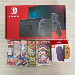 ニンテンドースイッチ(Nintendo Switch)の本日限定価格!! 新型swich + ソフト5本 + 別Joy-Con付き(家庭用ゲーム機本体)