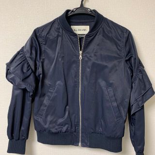 Ray BEAMS - 【hi_ro様専用】フリルブルゾン 紺色 Ray BEAMSの通販 by