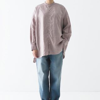 ネストローブ(nest Robe)の【最終お値引きです】リネンハイカウントバンドカラーシャツ(シャツ/ブラウス(長袖/七分))