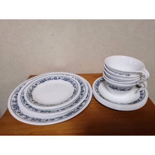 コレール(CORELLE)のヴィンテージ　コレール　オールドタウンブルー(グラス/カップ)