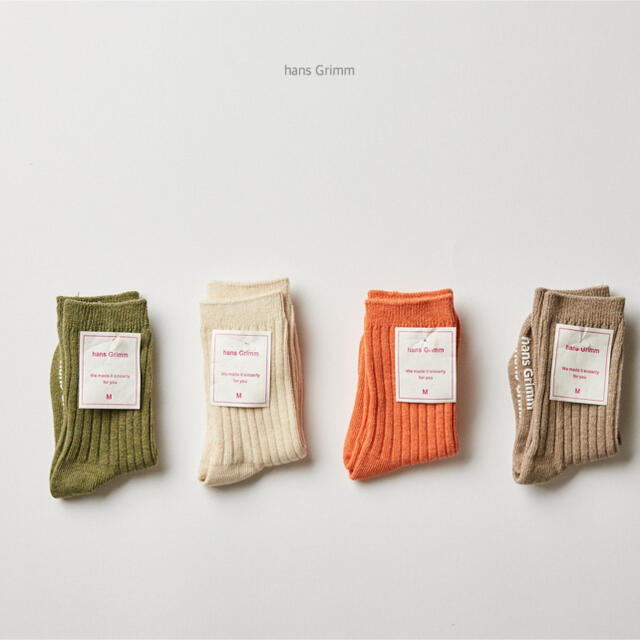韓国子供服　orange socks 4set キッズソックス　新品 キッズ/ベビー/マタニティのこども用ファッション小物(靴下/タイツ)の商品写真