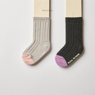 韓国子供服　2TONE socks set キッズソックス　新品(靴下/タイツ)