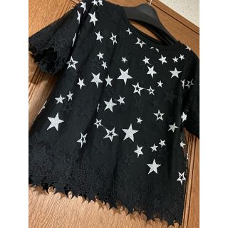 グレースコンチネンタル(GRACE CONTINENTAL)のグレース♡スターレース刺繍♡１回着用(Tシャツ(半袖/袖なし))