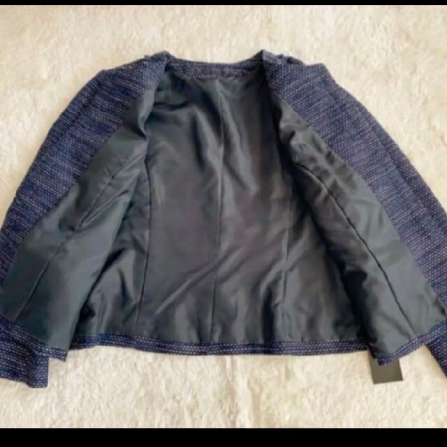 ノーカラー　ジャケット　ツイード　入学式 レディースのジャケット/アウター(ノーカラージャケット)の商品写真