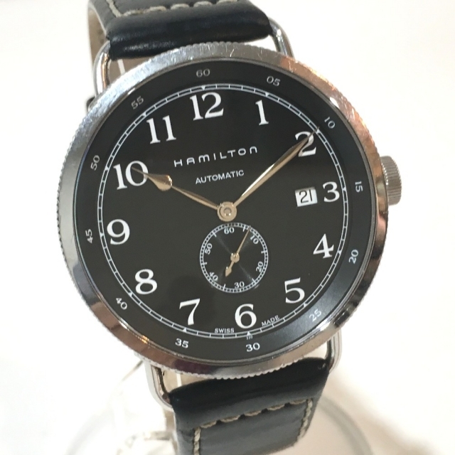 2021セール メンズ腕時計 スモールセコンド デイト H784150 パイオニア ネイビ－ カーキ HAMILTON ハミルトン - Hamilton 腕時計 シルバー ブラック SS 腕時計(アナログ)