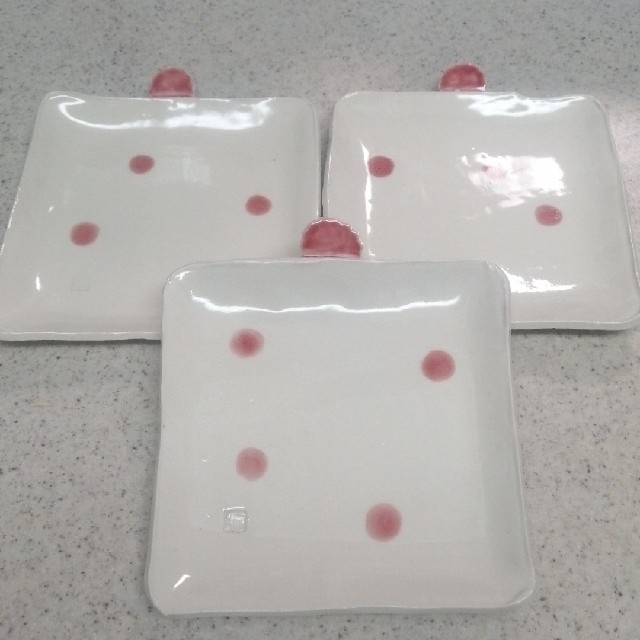 おまとめ専用です。四角のお皿、縦線赤の四角い小皿、チョコっと小皿