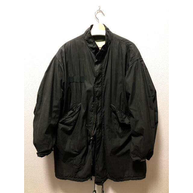 70s military m65 fishtail parka 後染め黒　M