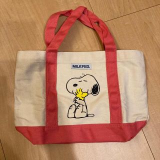 ミルクフェド(MILKFED.)のSNOOPY(スヌーピー)×MILKFED(ミルクフェド)のHappyトート(トートバッグ)