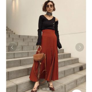 アメリヴィンテージ(Ameri VINTAGE)のAmeri vintage CHASM SCREEN SKIRT(ロングスカート)