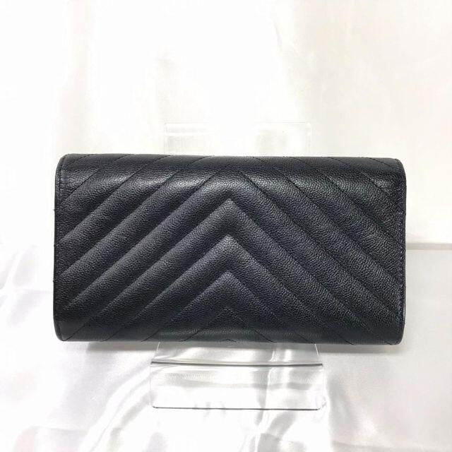 【正規品】極美品✨CHANEL キャビアスキン Vステッチ 長財布 『ギャラ付』