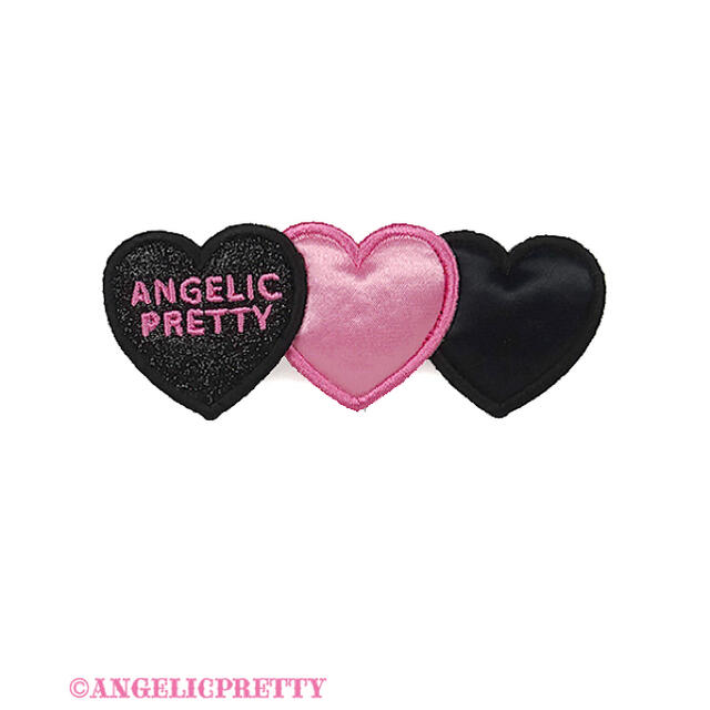 Angelic Pretty(アンジェリックプリティー)のAngelic Pretty Trio Heart クリップ レディースのヘアアクセサリー(バレッタ/ヘアクリップ)の商品写真