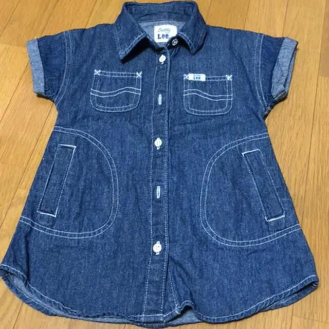 Lee(リー)のLee デニムシャツワンピース キッズ/ベビー/マタニティのキッズ服女の子用(90cm~)(ワンピース)の商品写真