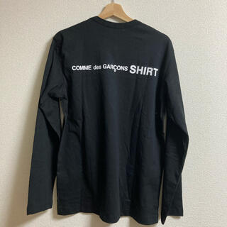コムデギャルソン(COMME des GARCONS)の新品 コムデキャルソン シャツ ロンT ロゴ  黒 L(Tシャツ/カットソー(七分/長袖))