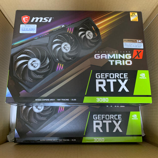 送料無料 GAMING 3080 RTX GeForce X 2台 新品 10G TRIO PCパーツ ...