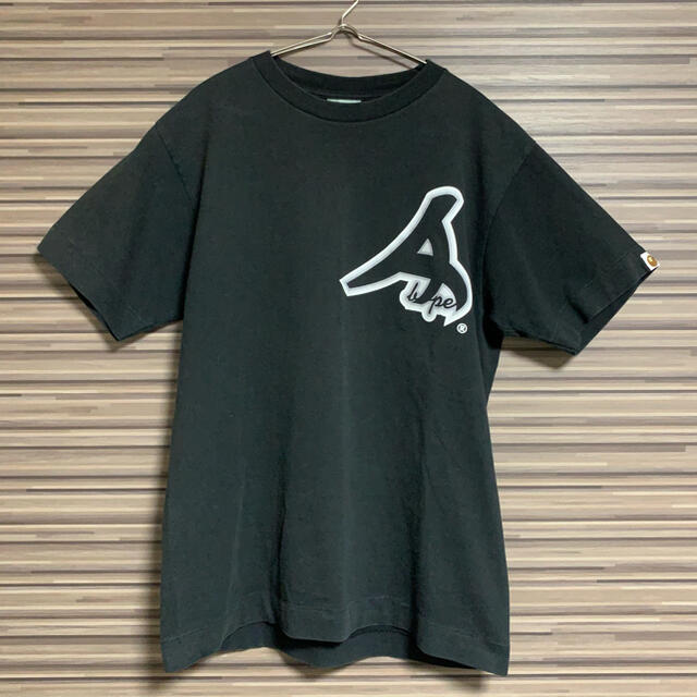 APE★ア ベイシング エイプ★バックロゴプリントTシャツ★旧タグ【希少】