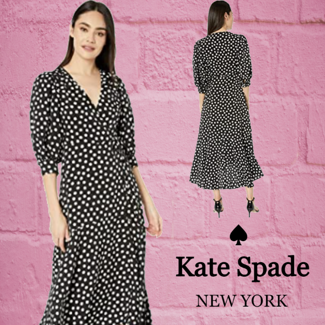 ★SALE☆【kate spade】クラウドドットラップドレスワンピース | フリマアプリ ラクマ